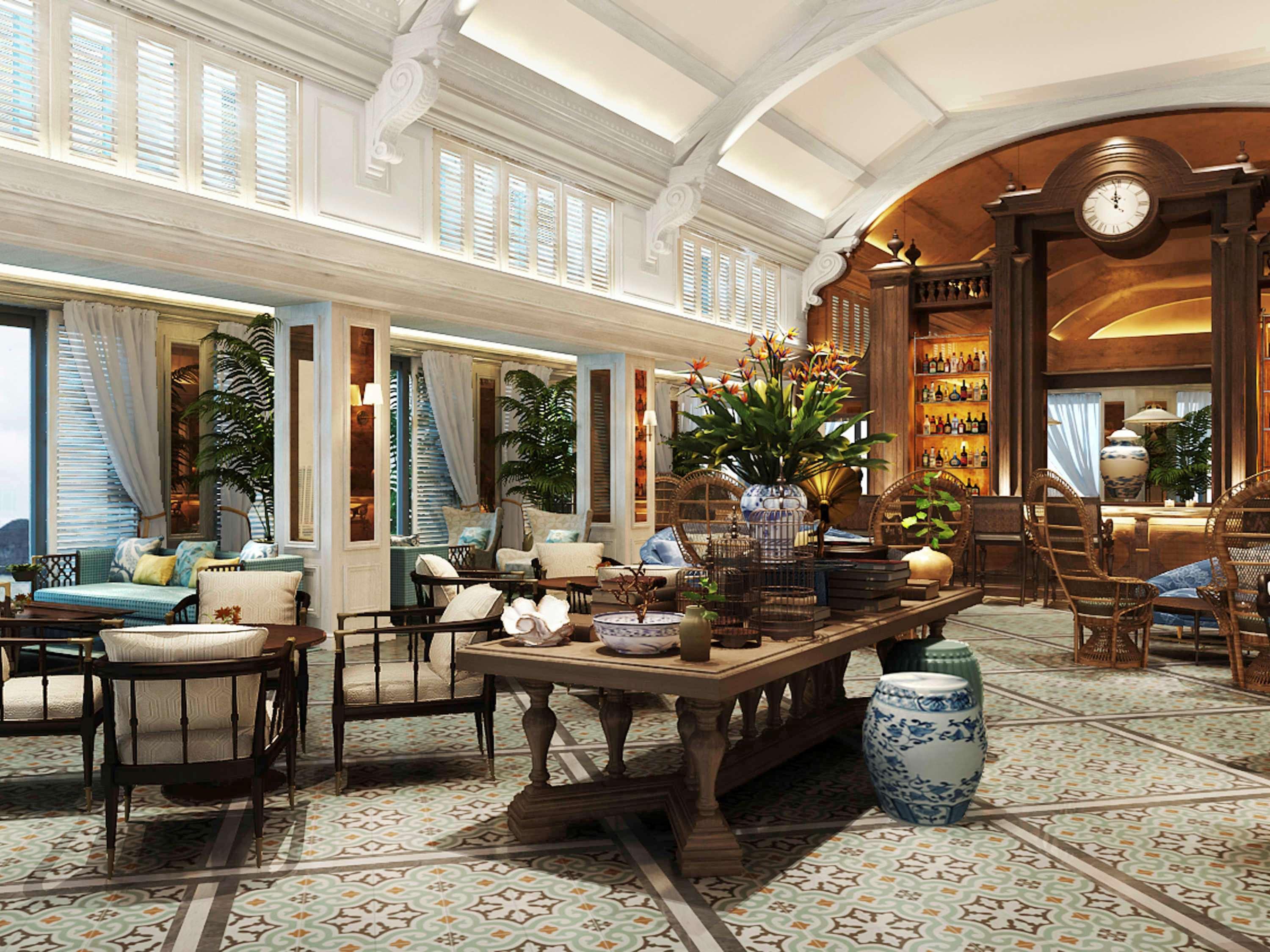 Hotel Perle D'Orient Cat Ba - Mgallery Chan Chau Exteriör bild The lobby of the hotel